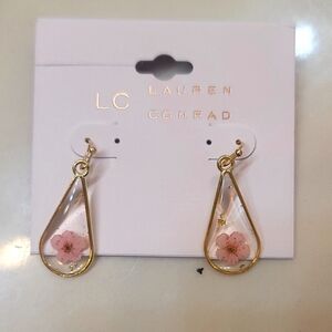 LC Lauren Conrad Dangle floral earrings